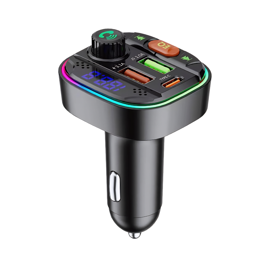 Modulator FM Bluetooth 5.0, QC 3.0 și PD 20W, USB-C, Handsfree