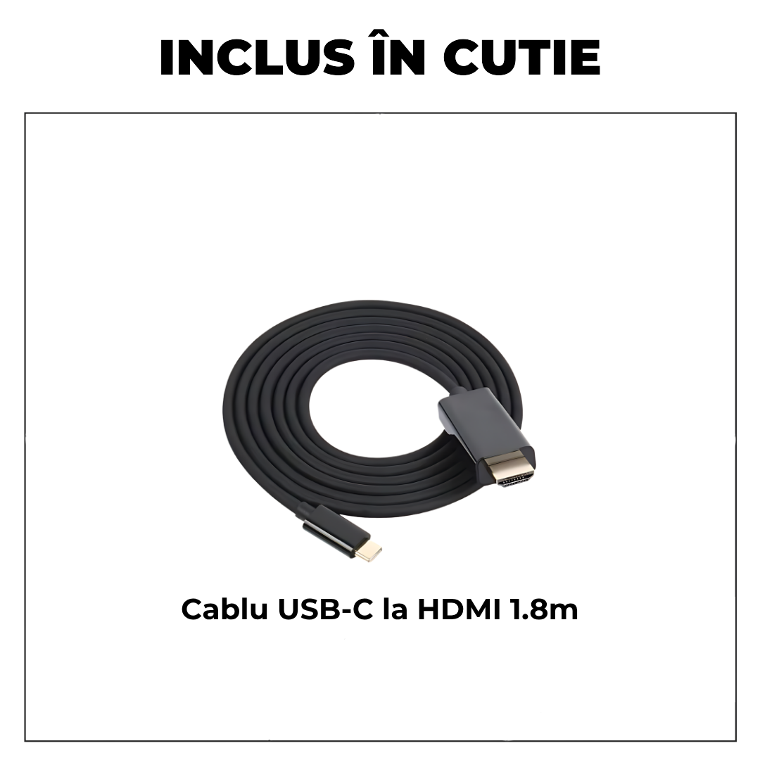 Cablu USB-C 3.1 la HDMI, 4K 30Hz, 1.8 m